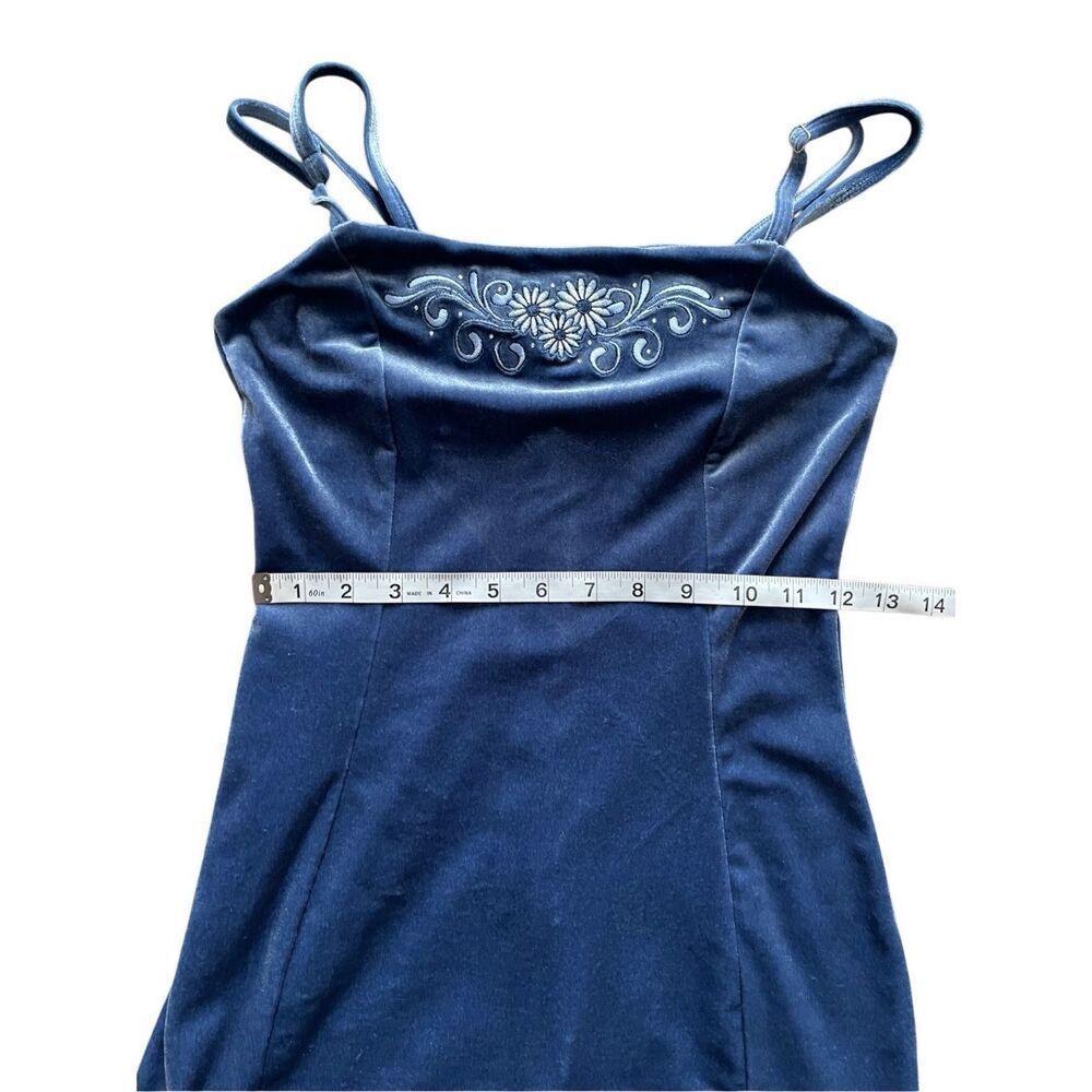 dELiA*s Blue Velour Mini Dress‎ – Small – Made in China - Picture 8 of 9